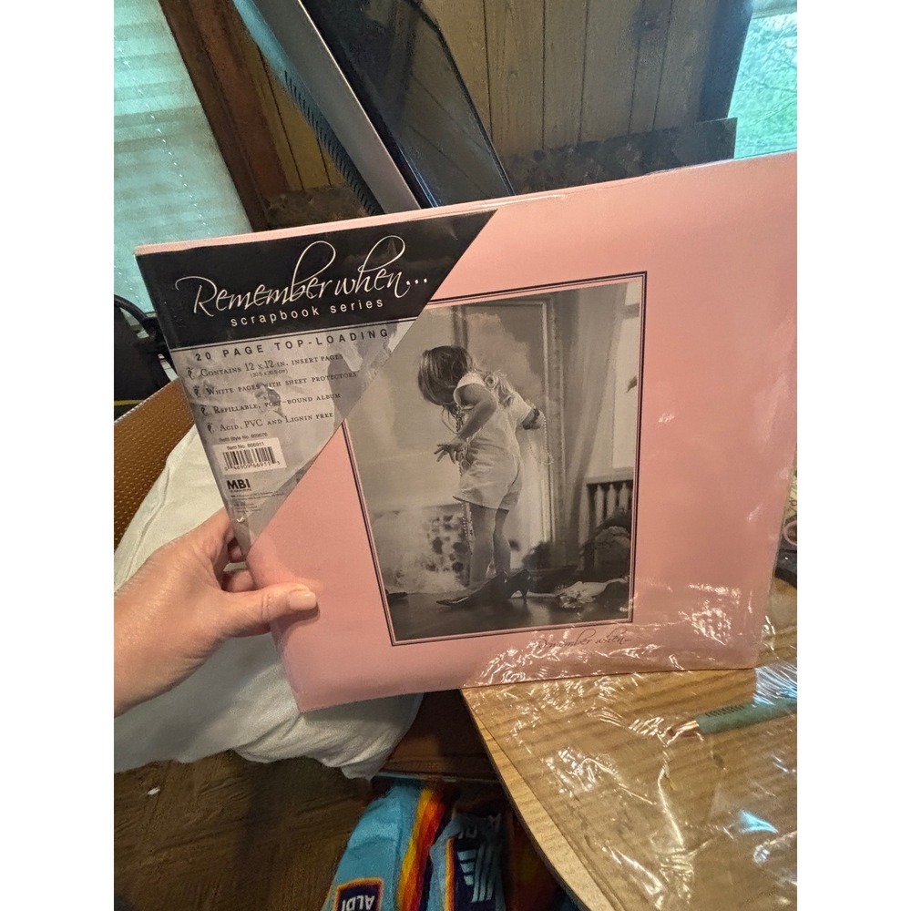 MBI Remember When Scrapbook Series Pink 12x12 Post Bound 20 Page Top Loading